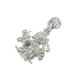 sahiba gems Pure Silver/Chandi Lord Panchmukhi Hanuman ji Pendant (Hanuman Ji 3 D Locket) image 2