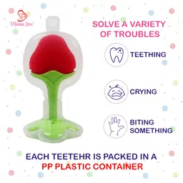 BeyBee Silicone BPA Free Natural Organic Nipple Teethers with Storage Box for Newborn|Non-Toxic Baby Safe teether| Ideal for 6 to 12 Months Baby Infant|Teething Toys for Babies Toddler (Pack of 3) image 2