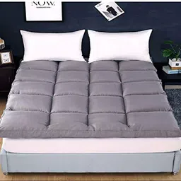 COZY FURNISH Super Soft 700 GSM Hollow Fiber Filled Mattress Padding/Topper for Comfortable Sleep, 4 Corner Elastic Band Queen Size 60X78(Inches) 5X6.5(Feet) Mattress Topper image 2