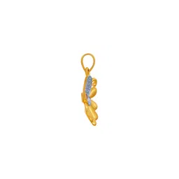 p.c. chandra jewellers 14k (585) Yellow Gold and American Diamond Pendant for Women image 4