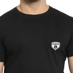 Men Tshirt 100% Pure Cotton, Regular Fit, Comfortable, Casual T-Shirt for Men (Cotton-Black-Tshirt-L) image 3