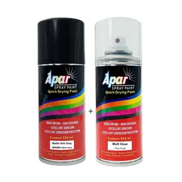 APAR Spray Paint Matte Axis Grey (RC Colour Name)+ MC Compatible for Hon. Activa -225 ml (Pack of 2-Pcs) image 1