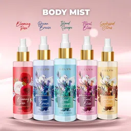 KELYN Body Mist Perfume 200ML Long Lasting Scent Spray Gift For Women 1000ml Pack Of 5 image 3