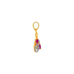 p.c. chandra jewellers 14k (585) Yellow Gold and American Diamond Pendant for Women image 4