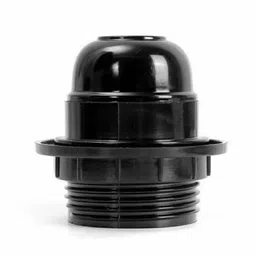 oml E27 Screw Type Lamp Shade Holder with Rings, Black, for Edison Pendant Bulbs and Light Fixtures - (Pack of 2) image 2