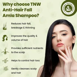 TNW-The Natural Wash Amla Shampoo for Hair Growth & Controlling Hair fall with the Goodness of Amla,Bhringraj, onion, Black Seed| No Paraben & No Sulphate| Amla Shampoo for Men and Women (200 ml) image 2
