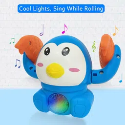 Wembley Dancing Crawling Baby Toys For 6 Month Old Baby Girls Boys,Kids Musical Toys For Babies With Light With 360°Spinning&Rolling Moving For 6-12 Months Penguin Sound Toy-Bis Approved,Multicolor image 3