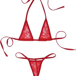 m.a.1 Flower Net Honeymoon Bikini Set, White image 2