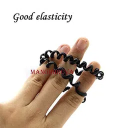 MANODHRUVA Hair Rubber Bands for Women (4pcs Spiral Rubber) image 5