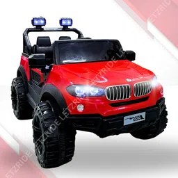 LETZRIDE Kids Speed-888 Battery car for Kids | Battery Operated Jeep 1 to 7 Year Kids | Electric Jeep for Kids | Ride on-Dual Control Mode, Swing Function, Led Lights, with Seat Belts | (Red) image 2