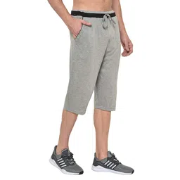 Cotton Blended Regular Fit 3/4th Capri for Men-B5518 image 2