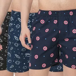 anni designer Men's Cotton Relaxed All Over Print Boxer Shorts image 1