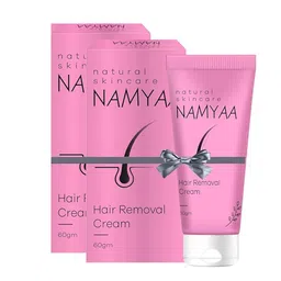 Namyaa Hair Removal Cream for Intimate Skin with Free Vitamin C Serum, 60 gram, Pack of 2 image 1