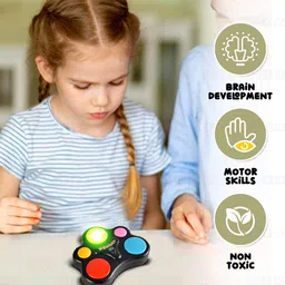 Wembley Memory Game Light Toy Handheld Puzzle for Kids Interactive Educational Toys with Lights and Sounds 30-Level Brain Challenge Helps Focus Birthday Gift for Boys Girls Ages 3 4 5 6 7+ image 3