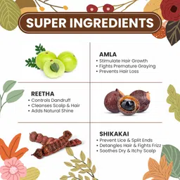 pearlix be natural Pearlix® 100% Pure Organic Amla Reetha Shikakai Powder for Hair | Natural Cleanser | Reduce Dandruff | Reduce Split Ends | For Sclap Detox (200 g Pack of 2, Amla Reetha Shikakai) image 4