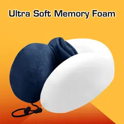 greeli Extra Soft Memory Foam Luxury Travel Neck Support Rest Pillow with Soft Washable & Removable Cover, Multipurpose Comfortable Travel Pillow for Airplane (Navy Blue Multiple Raise) image 3