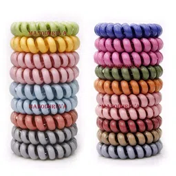 MANODHRUVA Hair Rubber Bands for Women (4pcs Spiral Rubber) image 2