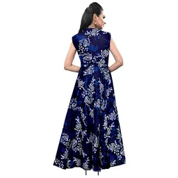 trendy fab Long Rayon Maxi Gown for Women Girls Jwf Women's Rayon Rajasthani Jaipuri Printed Gown (Multicolour, Free Size) Red image 2