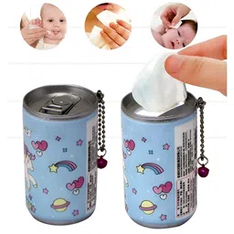 KOMTO Mini Portable Wet Wipes Tissue Can for Cleaning Face Body for Kids Women and Men - Pack of 1, 30 Piece Tissues image 2