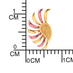 p.c. chandra jewellers Womens 22KT (916) Yellow Gold Phoenix Wing Stud Earrings - 1.1 Grams image 4