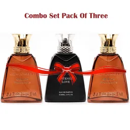 menjewell Luxury Man Perfume Gift Set 3 x 100 ml for Men with Intense Love and Million Thoughts Perfume |Ideal Perfume Combo l EAU DE Perfume for Men l Gift For Him image 2