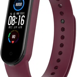 TechMount Wristband Soft Silicone Adjustable Replacement Combo Band Straps Compatible with Xiaomi Mi Band 5 / Mi Band 6 -Set of 5 image 5