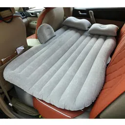 Oshotto Multifunctional Car Travel Bed Mattress with Two Air Pillows, Car Air Pump Compatible with Hyundai Creta N Line (Grey) image 1