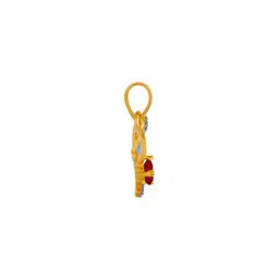 p.c. chandra jewellers 14k (585) Yellow Gold and American Diamond Pendant for Women image 4