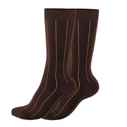 burchmarq Socks for Men, Premium Combed Cotton, Size UK 6 to 8 (24 to 26 cm), Crew Length, Pack of 1 Pair, Seamless, Formal and Dress Socks image 1