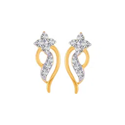 p.c. chandra jewellers 18k (750) Yellow Gold and Diamond Stud Earrings for Women image 1