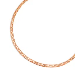 zavya 925 Sterling Silver Rose Gold Plating Braided Abstract Anklets (Single) | Gift for Women & Girls | With Certificate of Authenticity & 925 Hallmark | Gift for Women & Girls image 4