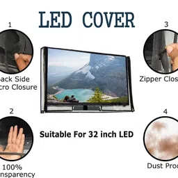 generic Great Fashion® 2 layer dust proof smart LED LCD TV cover for 32 inch LED/LCD TV (GF_CLEAR_LED32_BA013) image 4