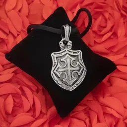 m men style Christian Jewelry Christian Crucifix Jesus Cross Blessing Prayer Snake Chain Silver Zinc And Metal Pendant Necklace SPn20221015 image 3