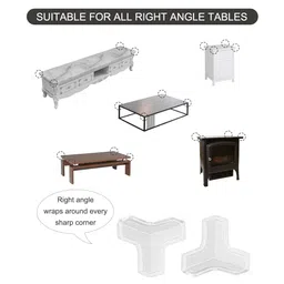 freeboot Corner Protectors Safety Corner Protectors for Baby Transparent Corner Protectors for Covering Sharp Furniture and Table Corners-T (1) (1) image 4