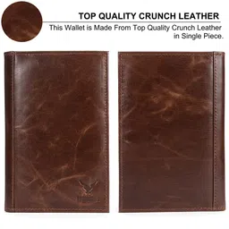 redhorns Genuine Leather Passport Holder Cover Case for Men, Women, Unisex Travel Passport Wallet for Multiple Cards Slot - (PH-RD004B_Brown) image 2