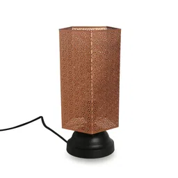 ExclusiveLane 'Moroccan Shimmer Hand-Etched Iron Bedside Table Lamp for Bedroom Living Room (13 Inch, Iron, Without Bulb, Pack of 1) |Side Table Lamps for Home Decoration Office Study Side Lamp image 4