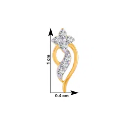 p.c. chandra jewellers 18k (750) Yellow Gold and Diamond Stud Earrings for Women image 4