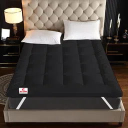 ACHIR 500 GSM Super Soft Microfiber Mattress Topper/Padding for Soft and Comfortable Sleep - Black, (Single Size, 36"x78"inch, 3ft x 6.5ft) image 1