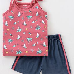 CUCUMBER Sleeveless T-Shirt & Shorts Set - Pink-picture-30