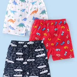 Babyhug Cotton Poplin Woven Boxer Car Print Pack of 3 - Multicolor-picture-33