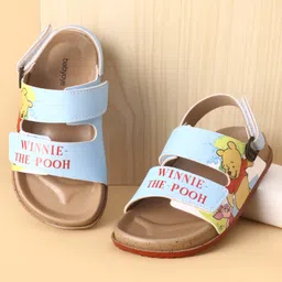 Babyoye Disney Sandals with Velcro Closure & Winnie The Pooh Print - White-picture-35