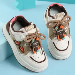 KIDLINGSS Rabbit Charm Applique Detailed Sneakers - Brown-picture-16
