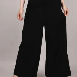 SWISHIN Women High-Rise Wide Leg Pure Cotton Trouser-image-17