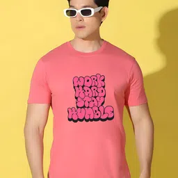 KaamBhari Graphic Printed Round Neck Pure Cotton Regular Fit T-shirt-picture-21