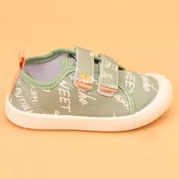 Cute Walk by Babyhug Velcro Closure Text printed Casual Shoes - Green image 3