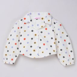 taffykids Girls Comfort Polka Dot Opaque Printed Casual Shirt-picture-31