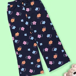 KiddoPanti Girls Printed Pure Cotton Lounge Pant-picture-55