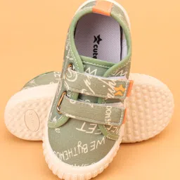 Cute Walk by Babyhug Velcro Closure Text printed Casual Shoes - Green image 5