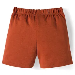 Babyoye 100% Cotton Interlock Knit Shorts With Eco Jiva Finish & Animal Print Pack Of 3 - Yellow & Brown image 5