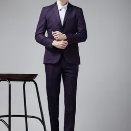 Park Avenue Notched Lapel Collar Slim Fit 2 Piece Formal Suit image 4